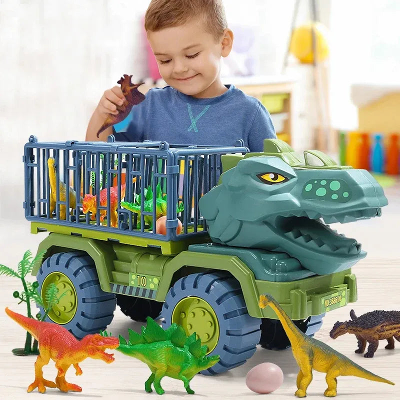 "Epic Dinosaur Transporter Truck – The Ultimate Adventure Toy for Boys!"