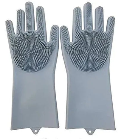 Magic Reusable Silicone Gloves – Scrub, Clean & Protect with Ease!