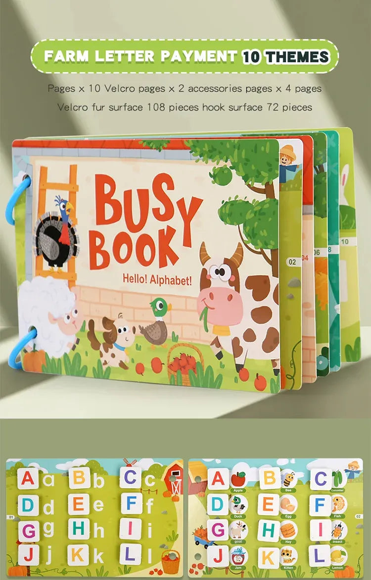 Montessori Busy Book – Fun & Educational Learning Toy for Toddlers!