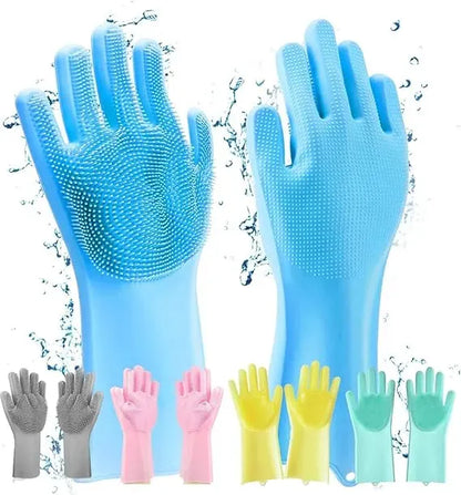 Magic Reusable Silicone Gloves – Scrub, Clean & Protect with Ease!